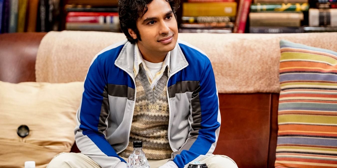 Raj sitting at Leonard and Sheldon's place in The Big Bang Theory