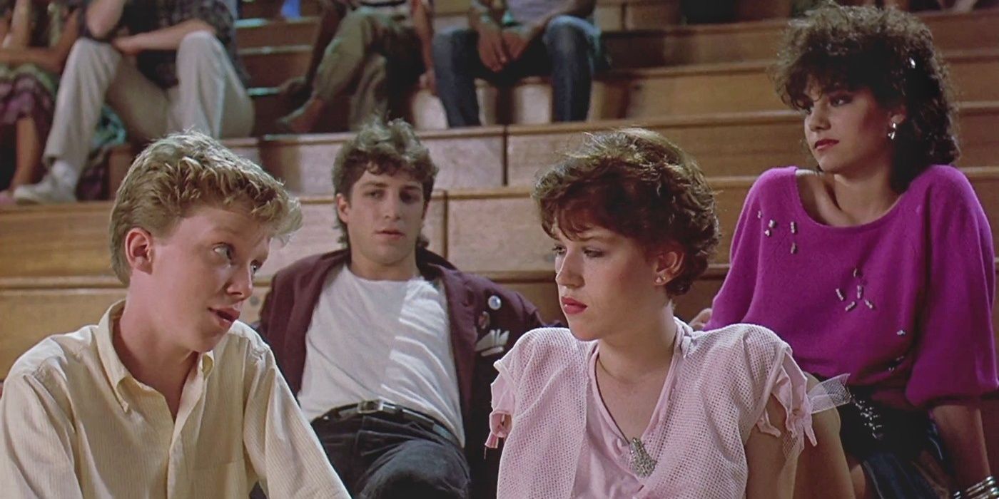 Anthony Michael Hall and Molly Ringwald in Sixteen Candles