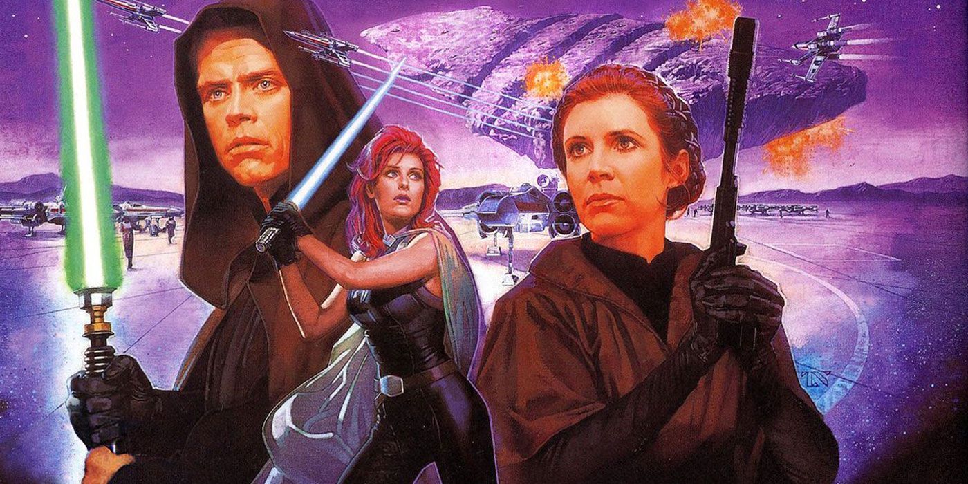 Luke Skywalker, Mara Jade, and Leia Organa in Star Wars Legends.