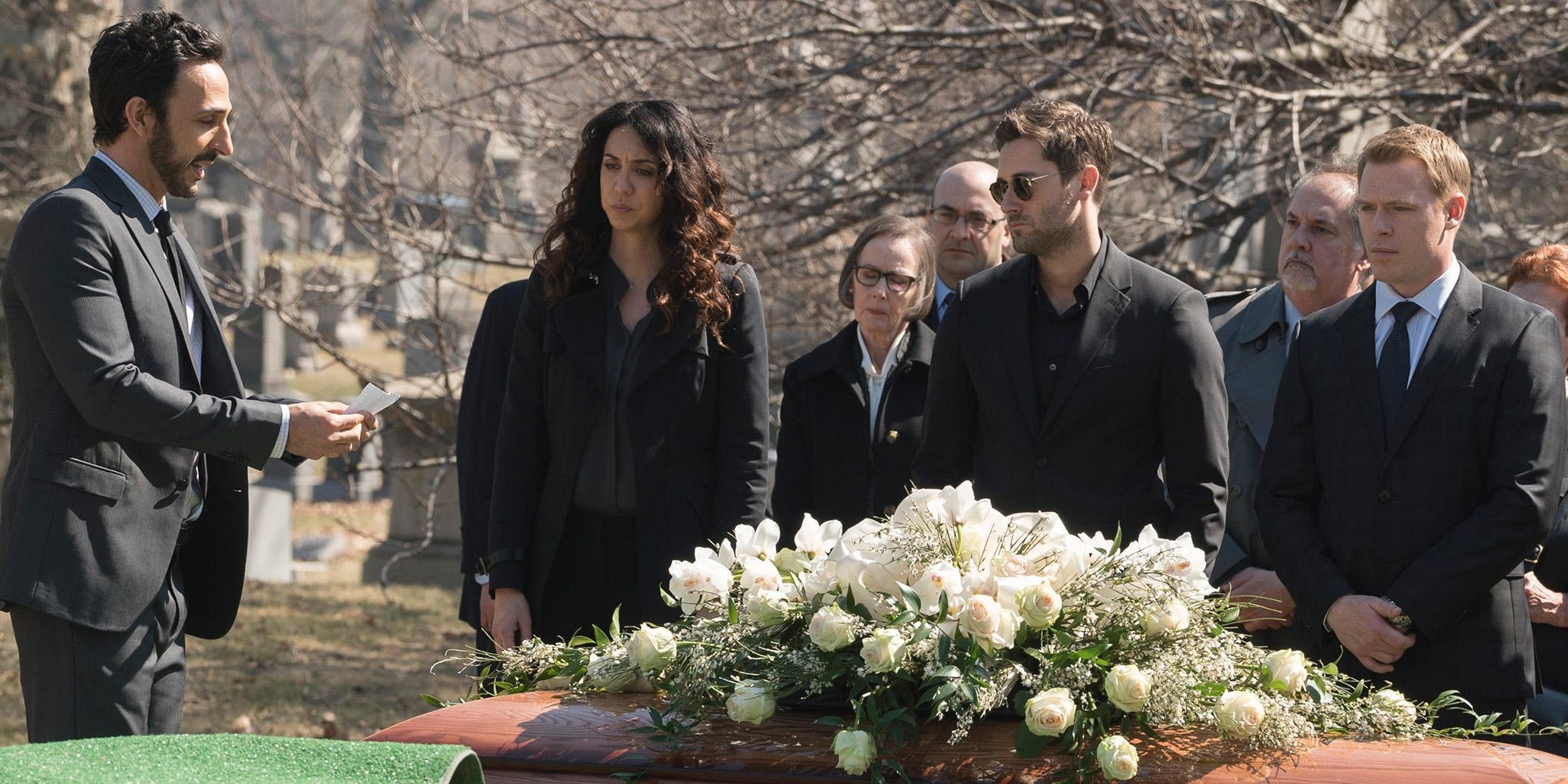 Elizabeth Keene's funeral in season 3 of The Blacklist