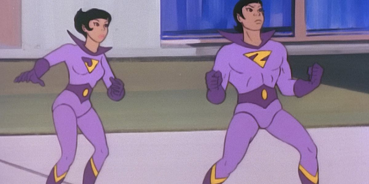 The Wonder Twins in a cartoon