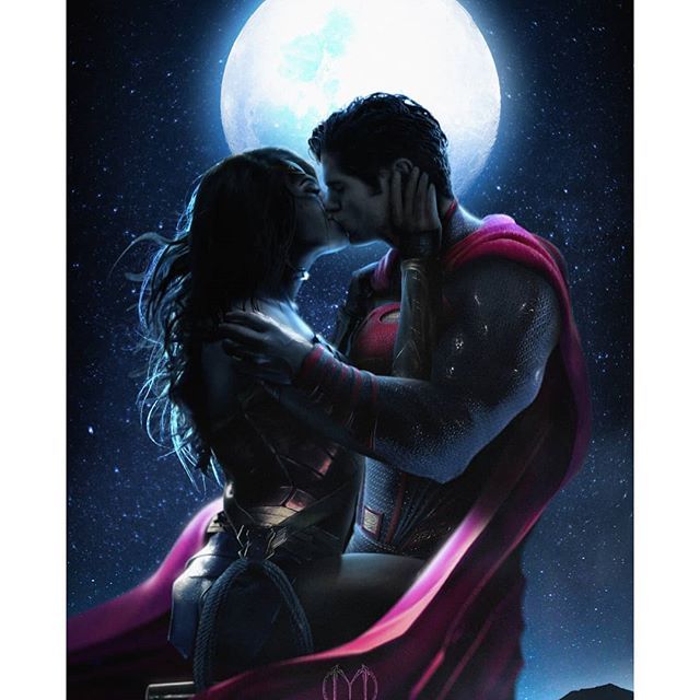 Gal Gadot Henry Cavill Superman Wonder woman Kiss