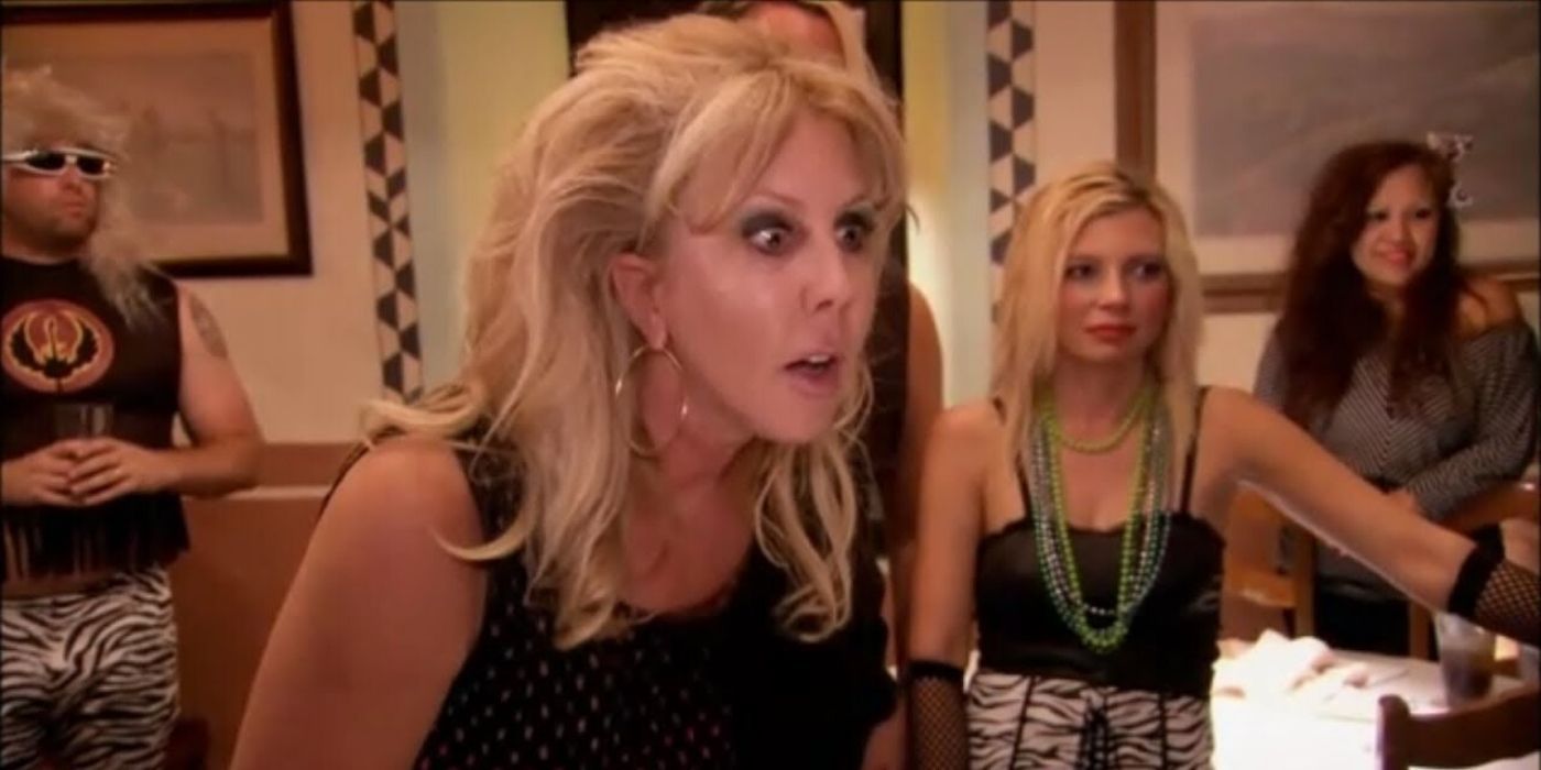 Vicki Gunvalson yelling at a party on RHOC