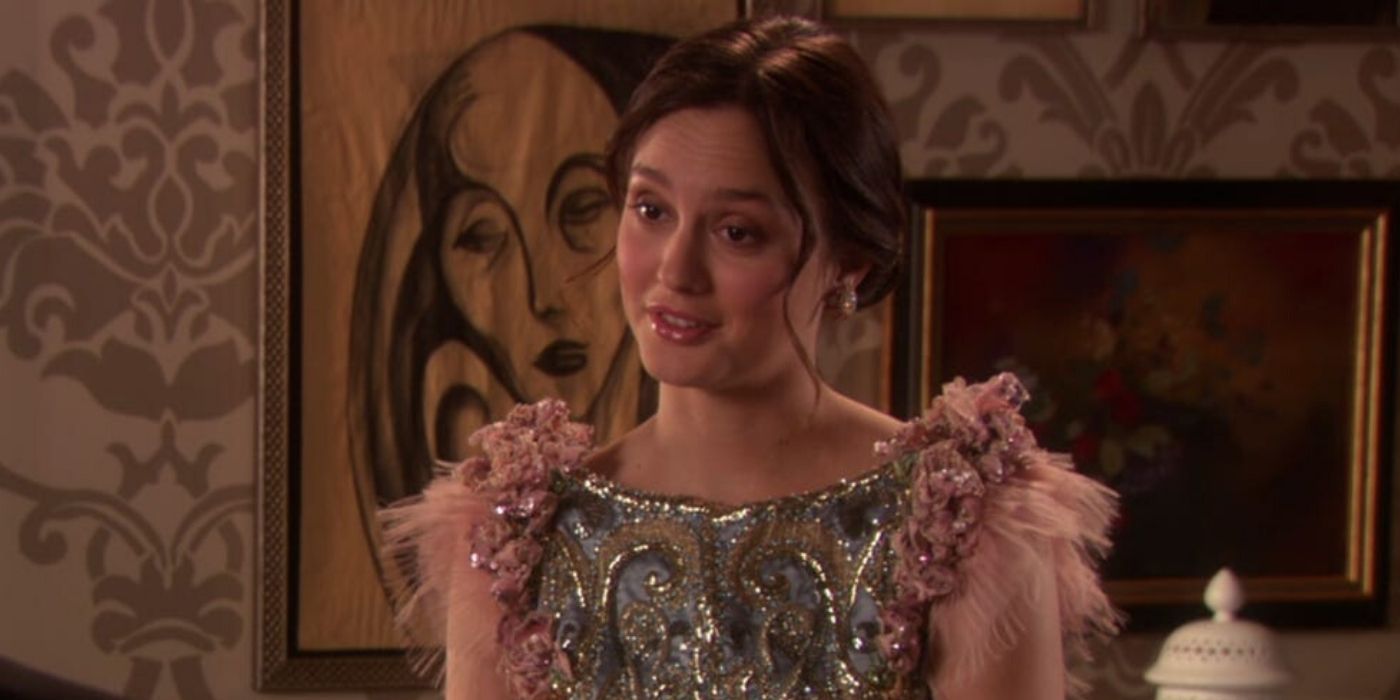 Blair se prueba un vestido para una fiesta en Gossip Girl