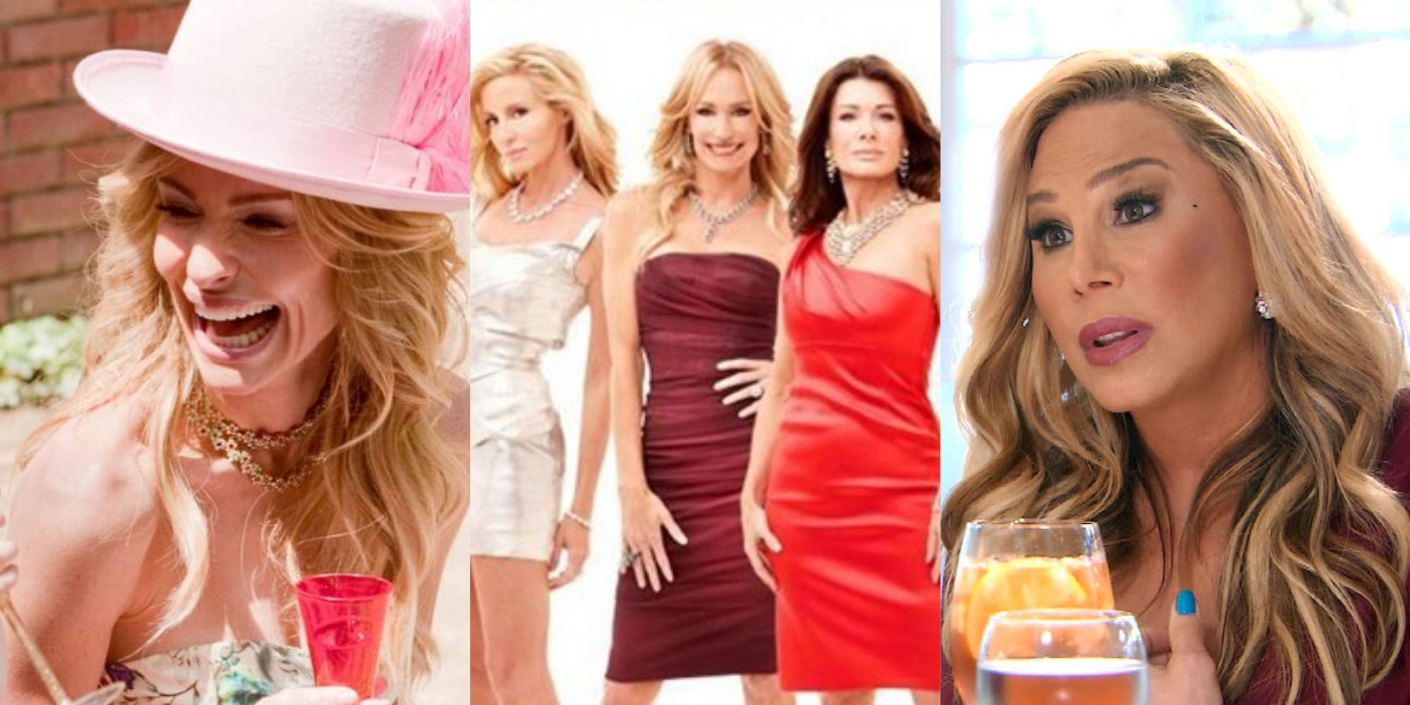 A collage of cast members from Real Housewives of Beverly Hills season 1