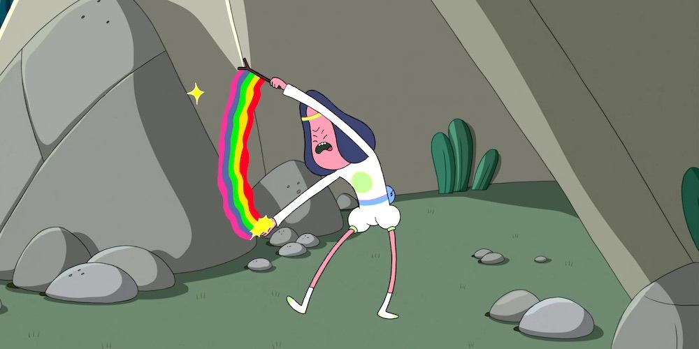 Abracadaniel creating a rainbow from his hands in Adventure Time