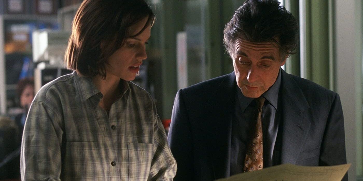 Al Pacino and Hilary Swank in Insomnia Cropped