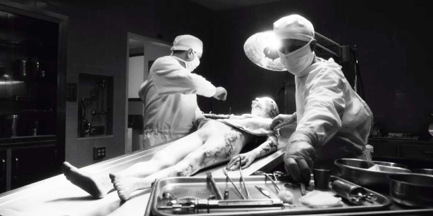 Doctors operating on an alien in American Horror Story Death Valley