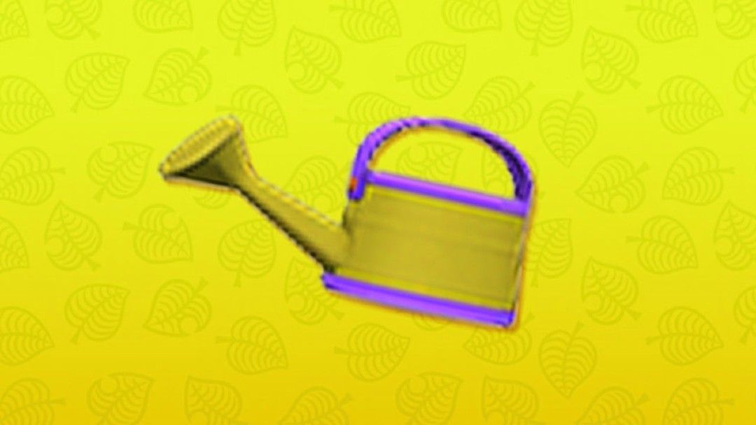 The gold watering can in Animal Crossing New Horizons