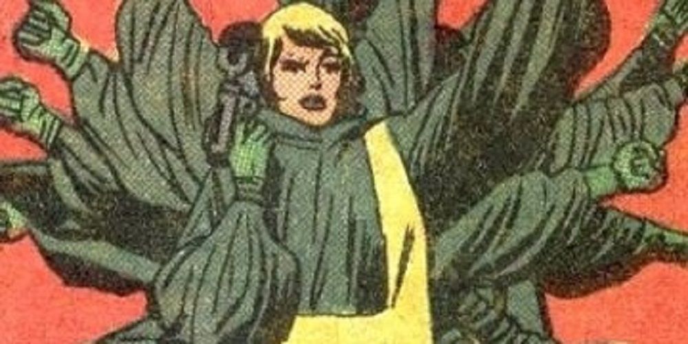 Laura Brown wears the Hydra green and stands in front of other Hydra members in Marvel comics