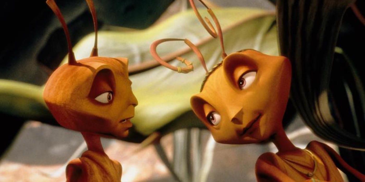 Two ants talking in Antz