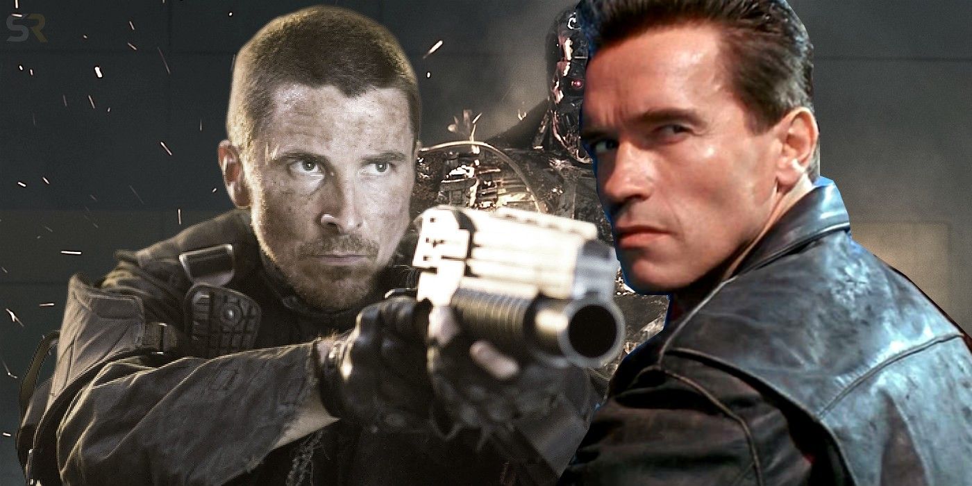 Arnold Schwarzenegger Terminator Salvation Christian Bale