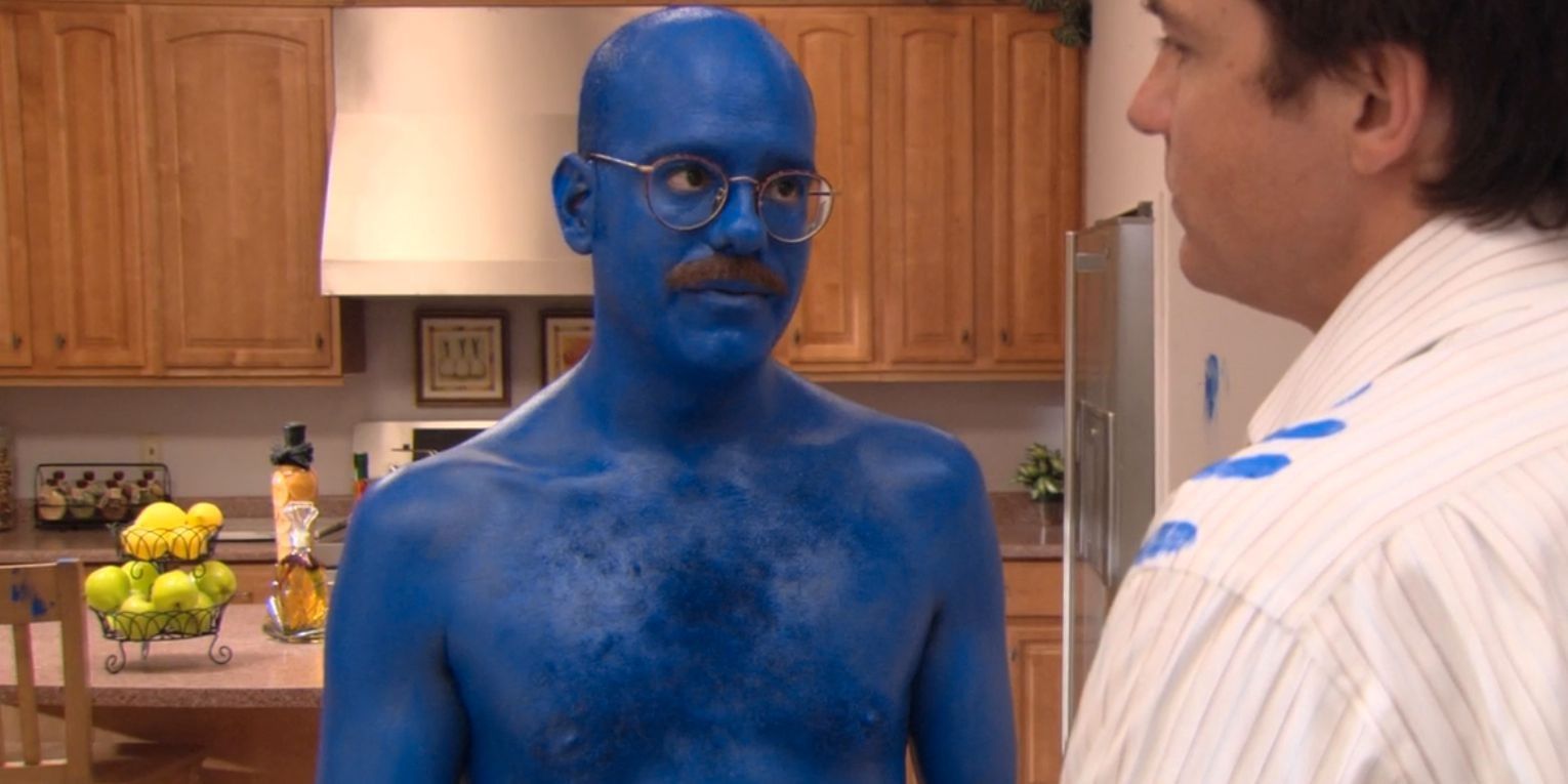 Tobias painted blue in Arrested Development