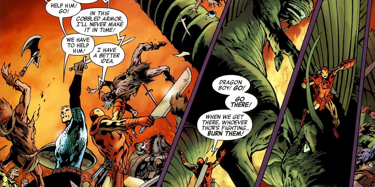 Avengers Help Thor Fight Hela