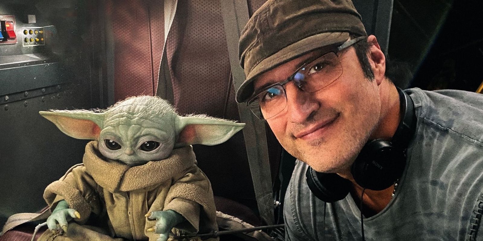 Robert Rodriguez And Baby Yoda