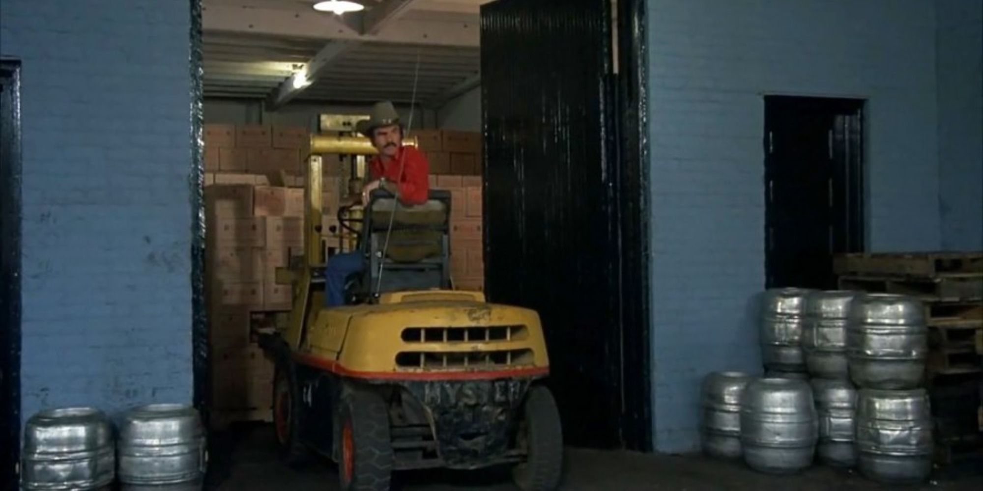 Bandit riding a forklift in Smokey and the Bandit