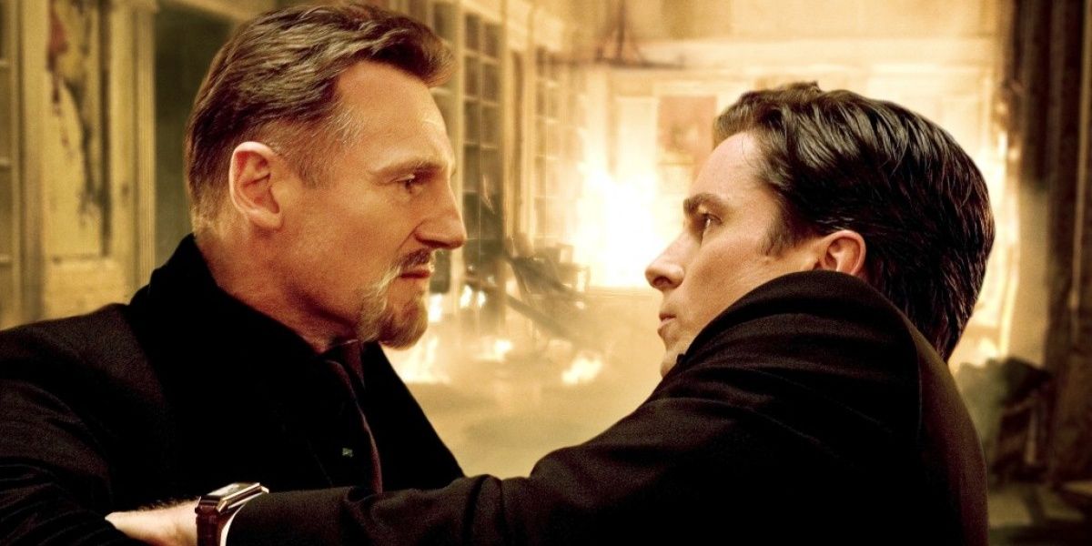 Ra's confronts Bruce in Batman Begins