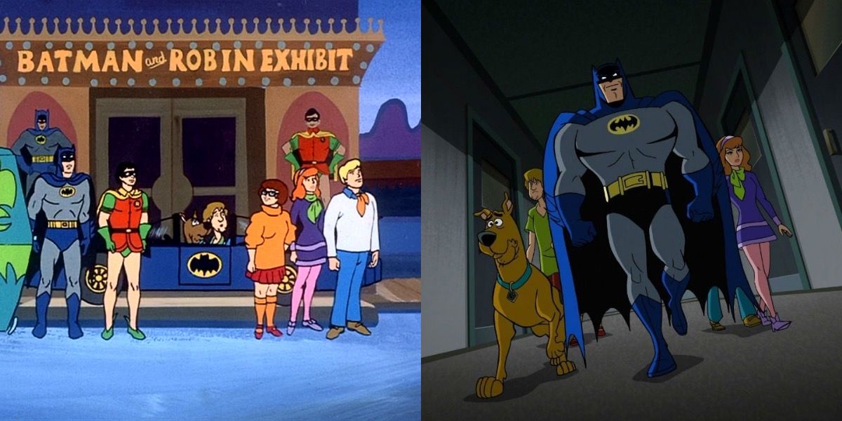 The Scooby-Doo gang meeting Batman in crossovers