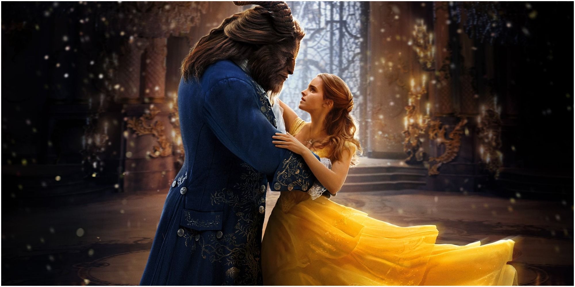 Belle and the Beast dancing in beauty and the beast