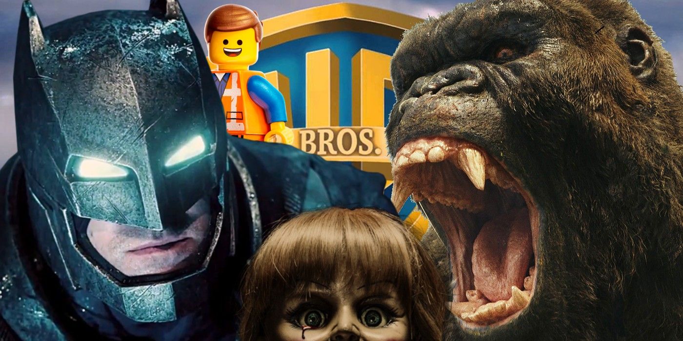 Ben Affleck as Batman in DCEU, Emmet from Lego Movie, Kong from Skull Island and Annabelle
