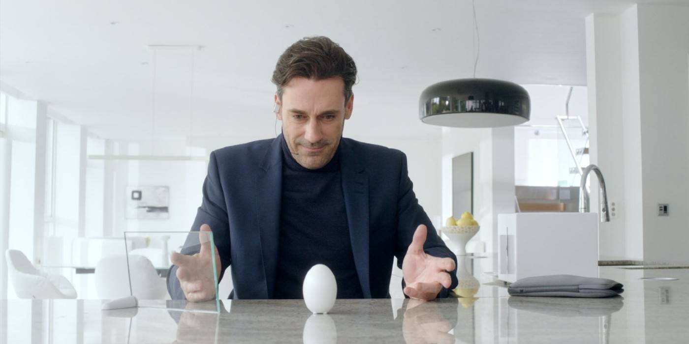 image from Black Mirror's White Christmas episode of a cookie aka digital clones of people being tortured