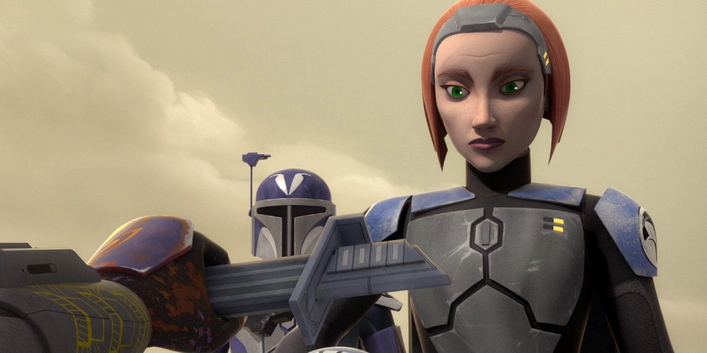 Sabine Wren tries to give Bo-Katan Kryze the Darksaber in Star Wars Rebels