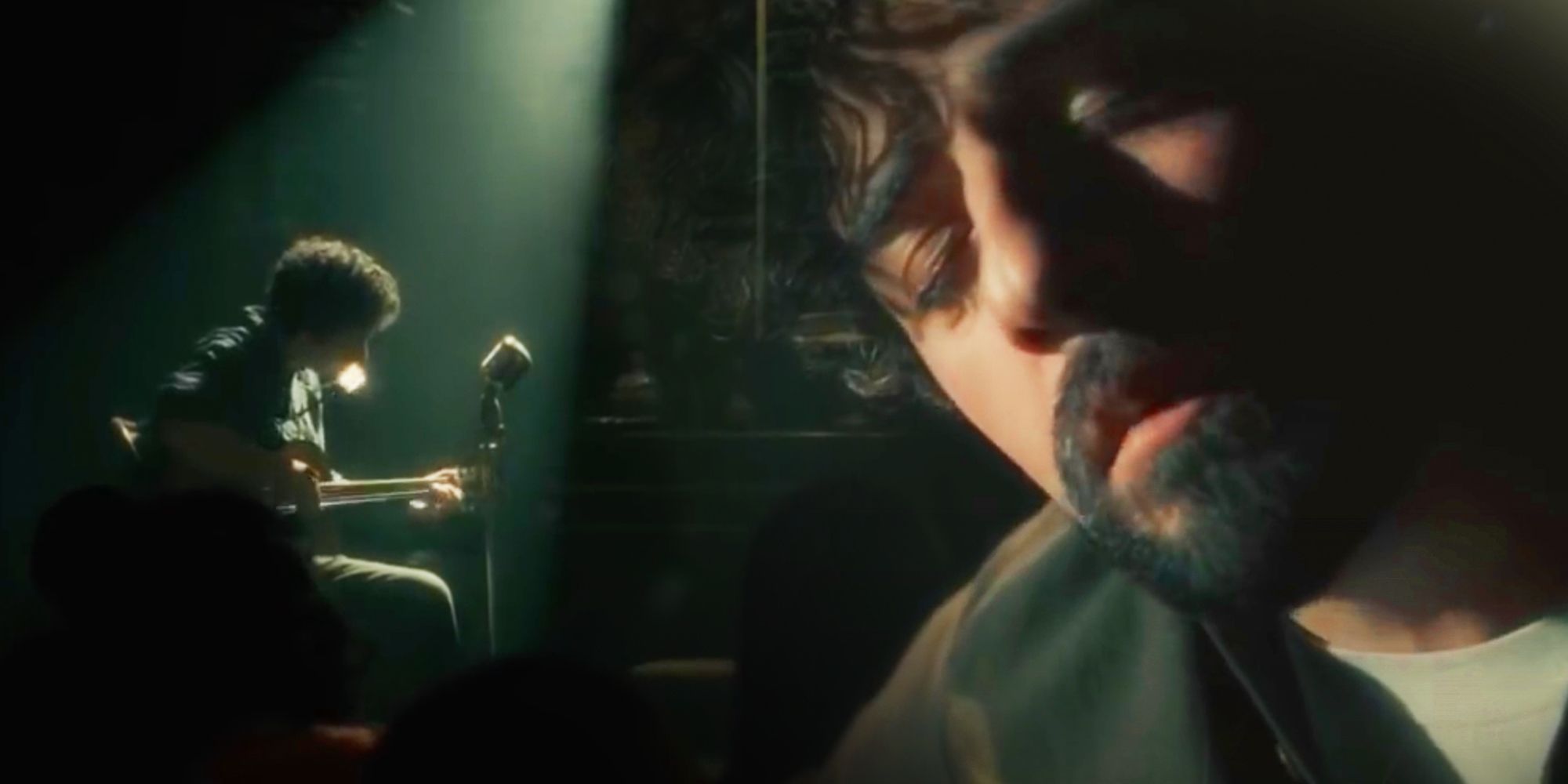Bob Dylan alongside Oscar Isaac in Inside Llewyn Davis