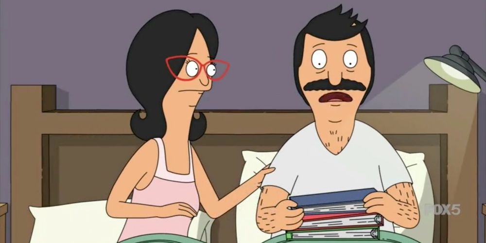 Bob and Linda in bed together in Bob's Burgers