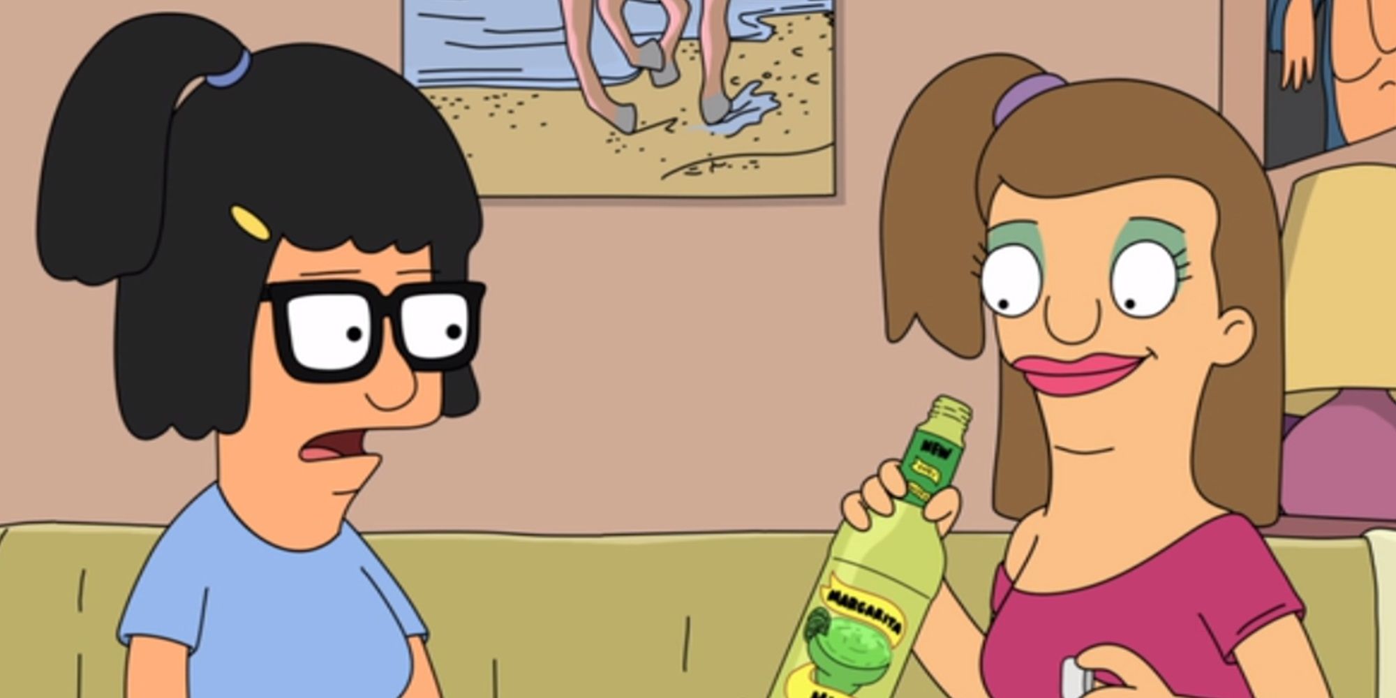 Tammy and Tina drink alcohol from Bob's Burgers 
