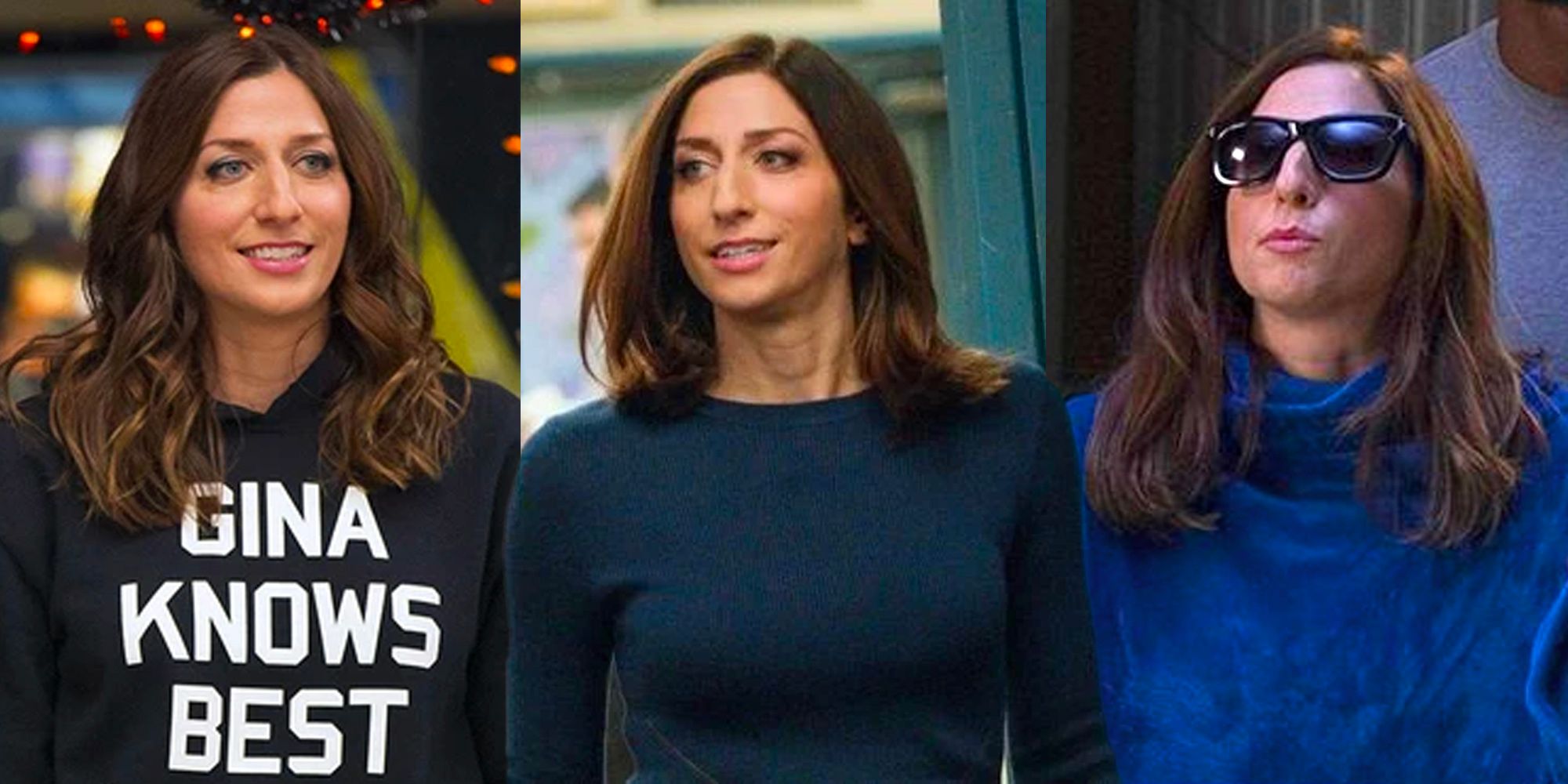 Split image of Gina Linetti from Brooklyn 99