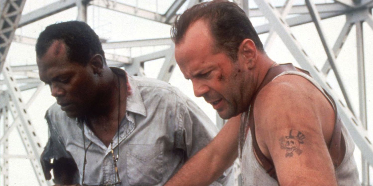 Bruce Willis and Samuel L Jackson in Die Hard with a Vengeance