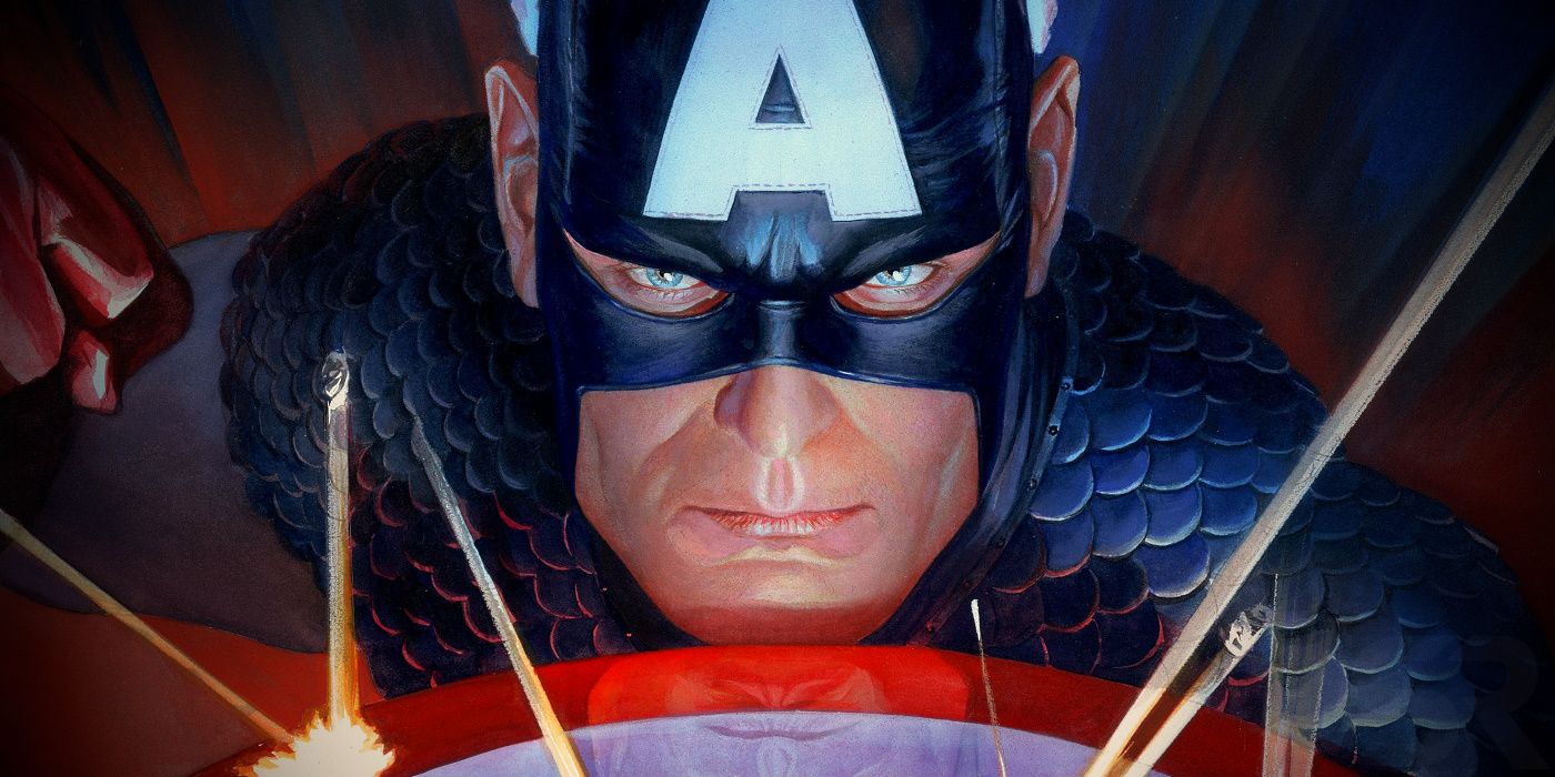 Captain America Alex Ross Face Art