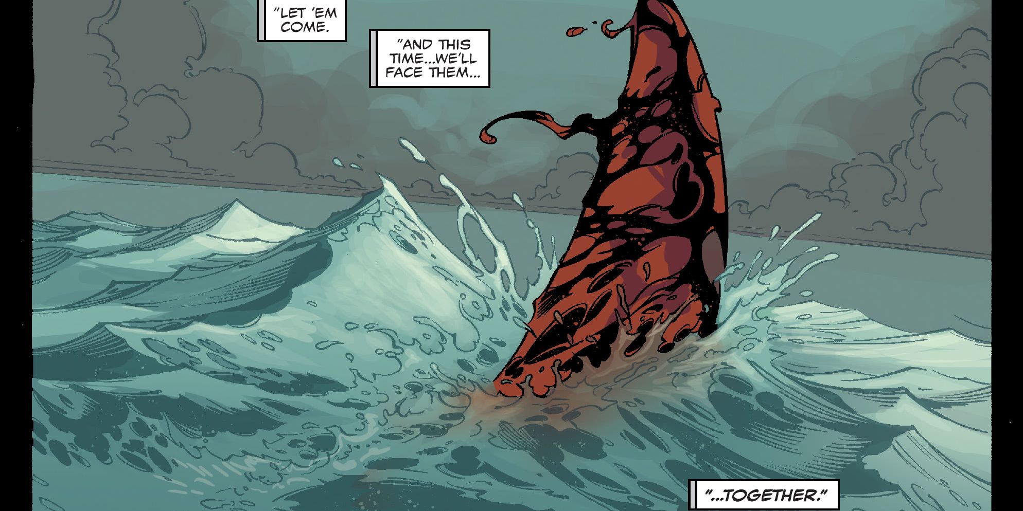 Carnage as a shark swimming in the ocean