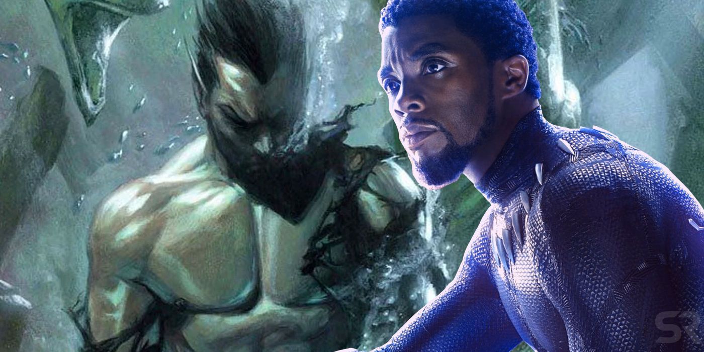 Chadwick Boseman as Black Panther and Namor