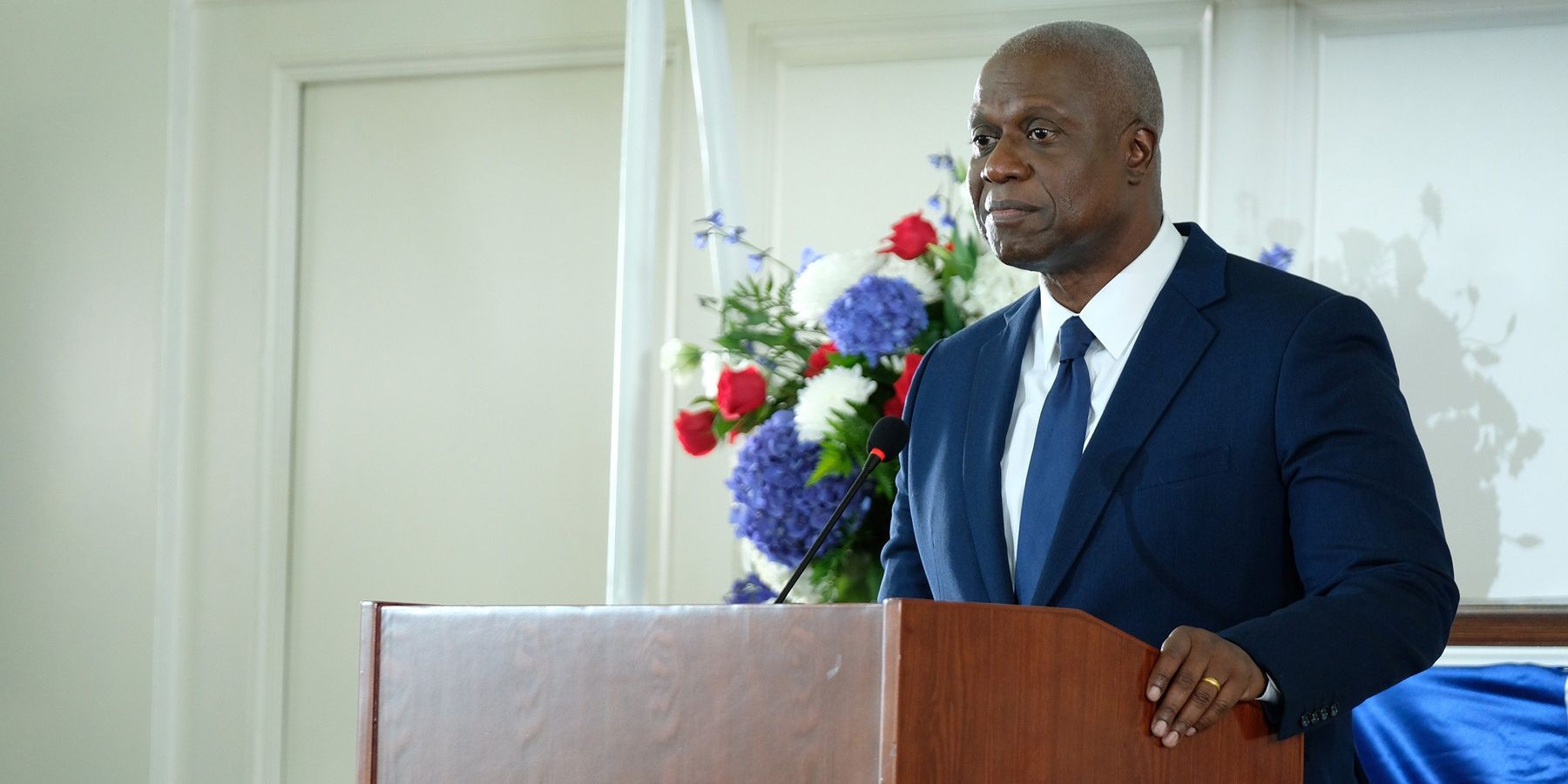 Brooklyn 99 Captain Holt at the pulpit
