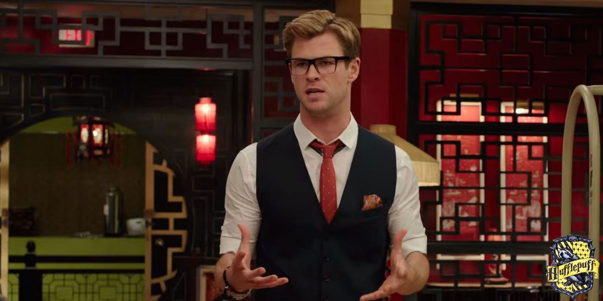 Chris Hemsworth As Kevin In Ghostbusters Hufflepuff
