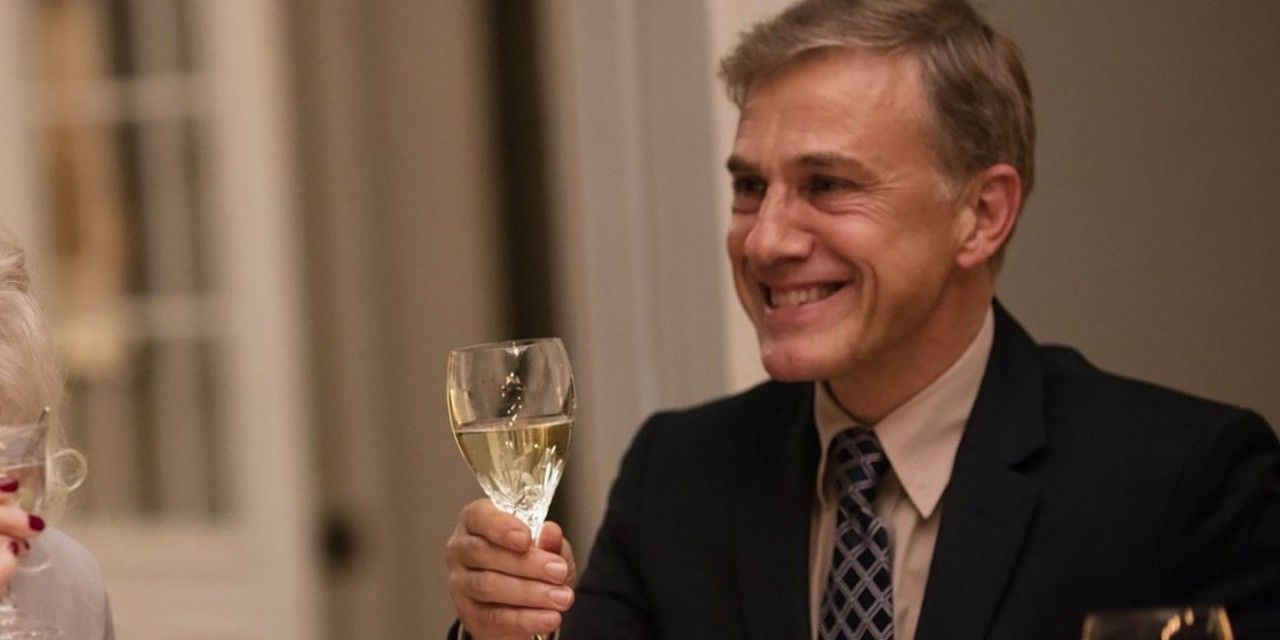 Christoph Waltz With A Drink