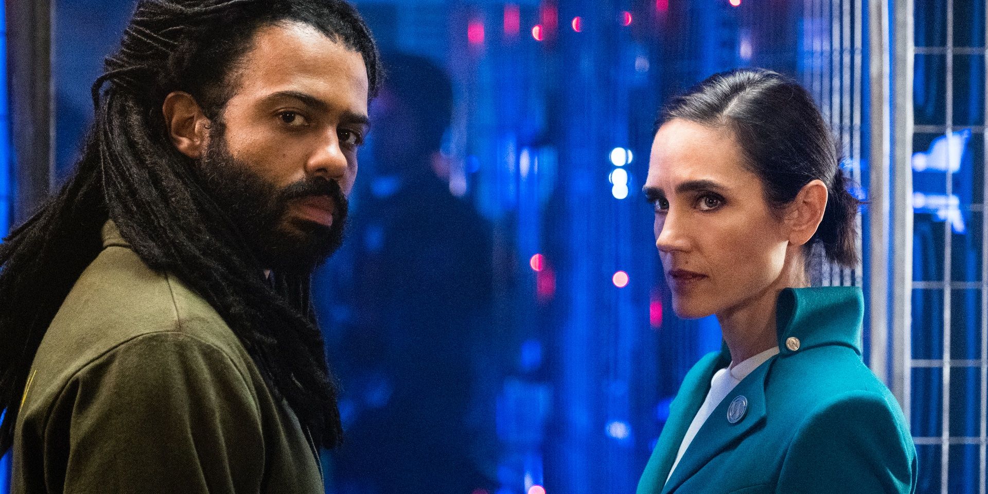 Daveed Diggs and Jennifer Connelly in Snowpiercer TNT