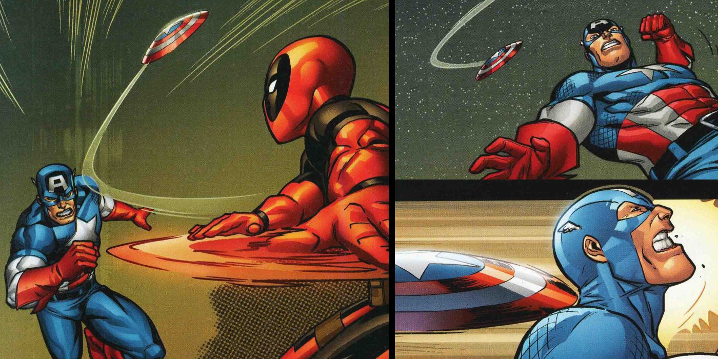 Deadpool Throws Shield at Captain America
