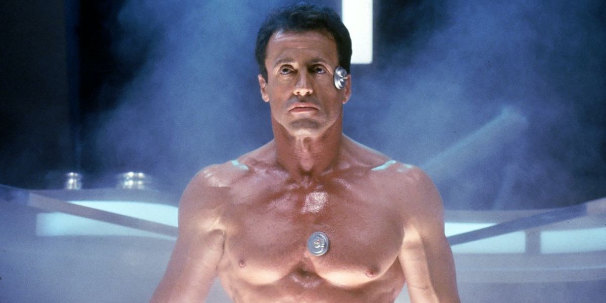 John Spartan coming out of a cryo prison in Demolition Man.