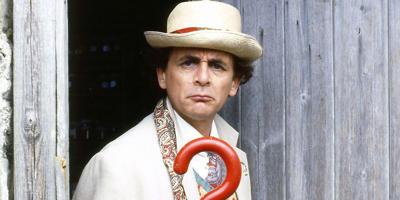 The Seventh Doctor scowls from Doctor Who