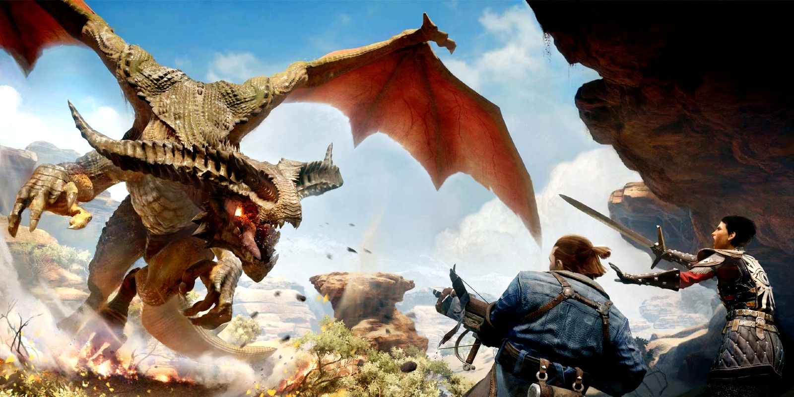 O dragão alto Fereldan Frostback em Dragon Age: Inquisition é um dos primeiros que um jogador e seu grupo encontrarão