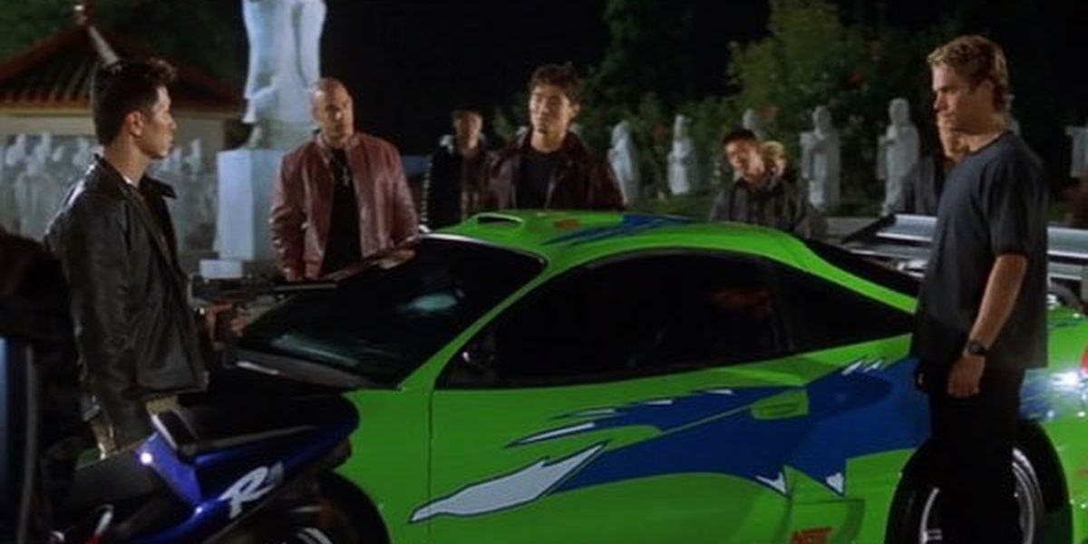 Johnny Tran and his crew confronts Dom and Brian in The Fast and the Furious