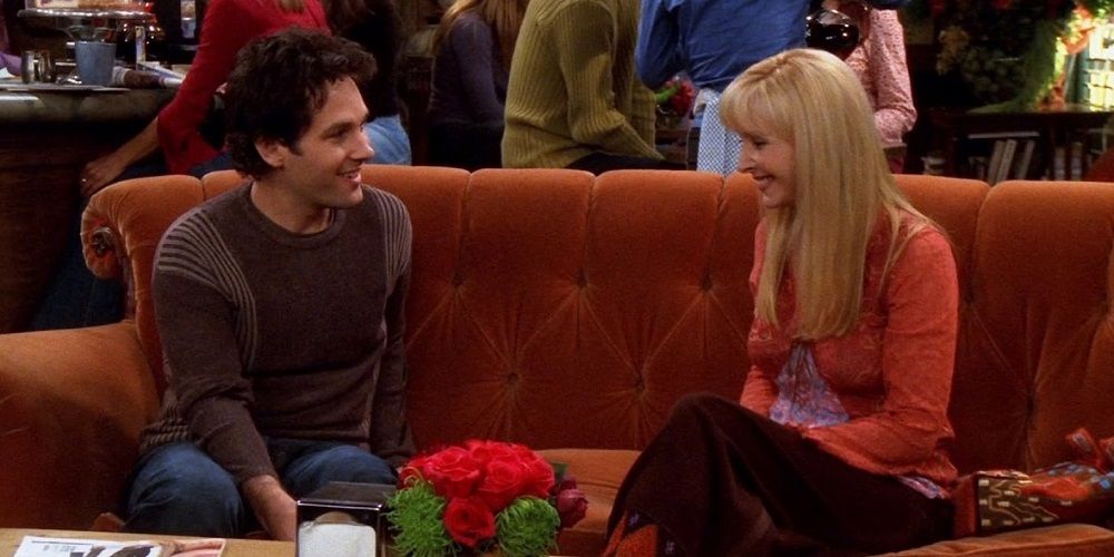 Mike and Phoebe at Central Perk in Friends