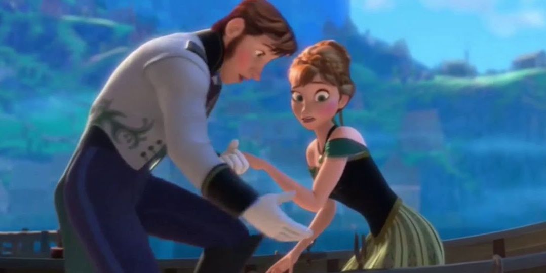 Anna and Hans first meet on Frozen