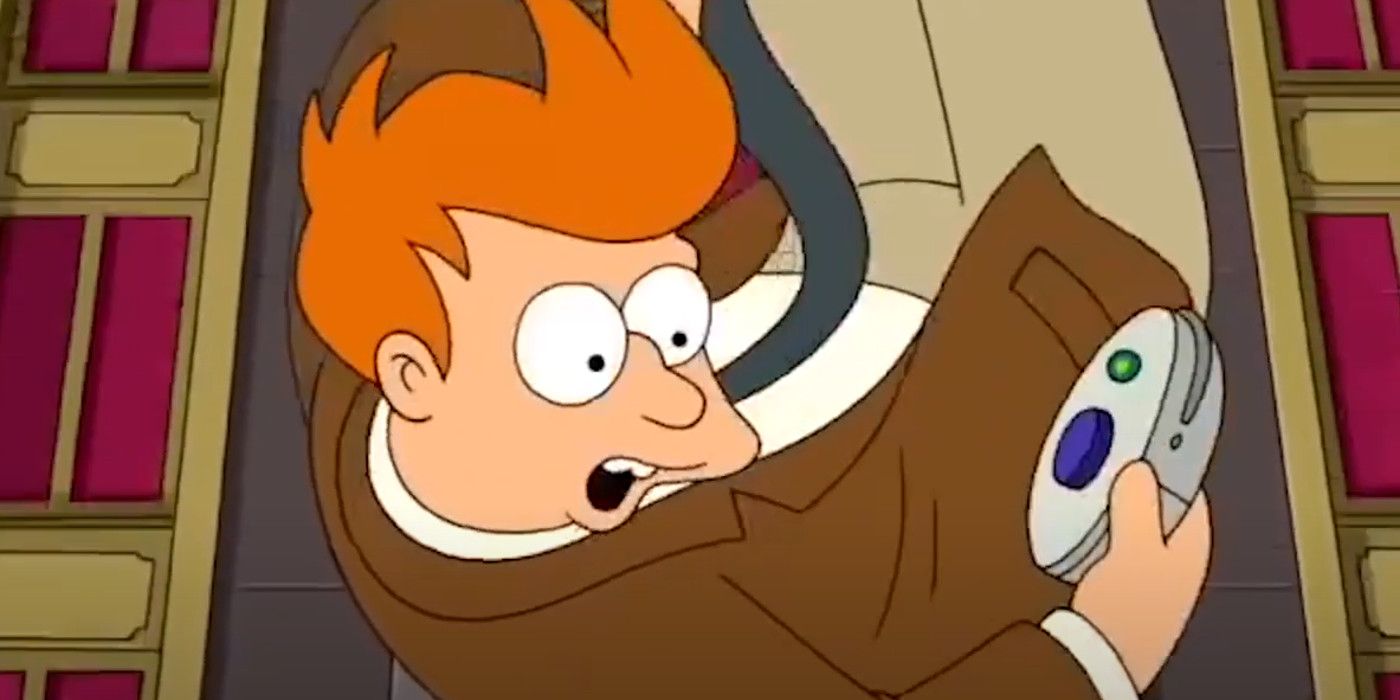 Fry falling to his death in Futurama