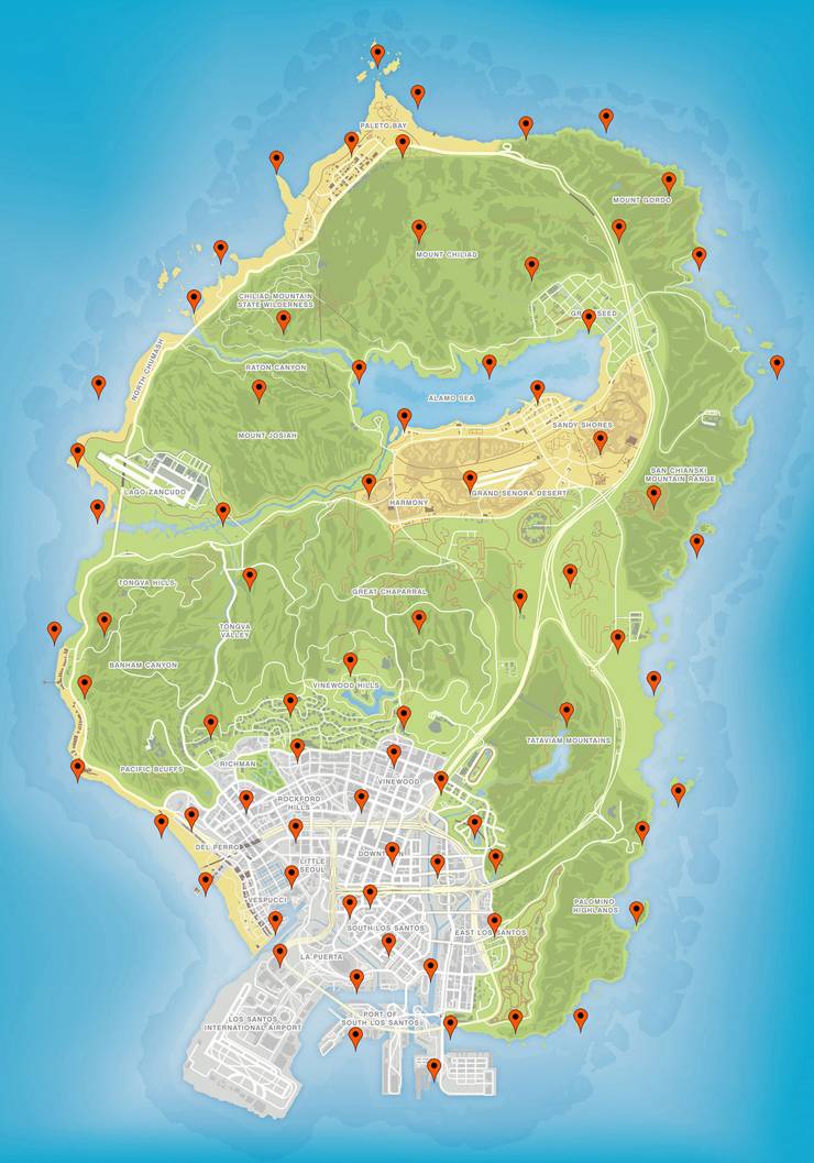 Gta Online All Peyote Plant Locations Screen Rant