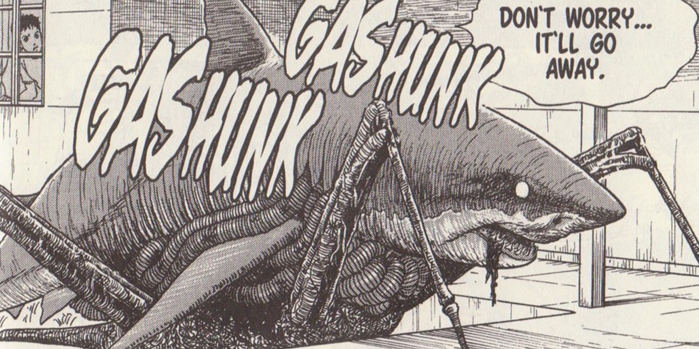 Parasytic shark from Junji Ito's Gyo.