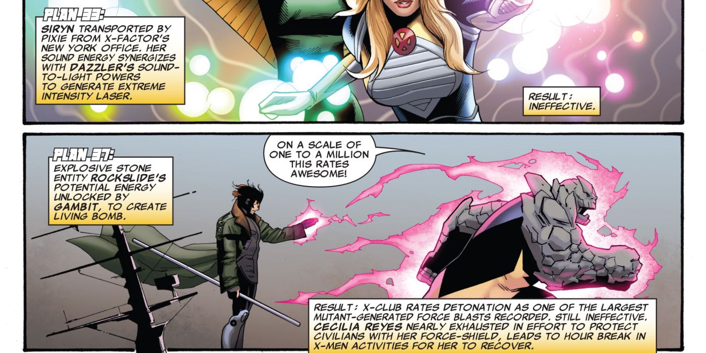 Gambit Makes Rockslide Living Bomb Comic