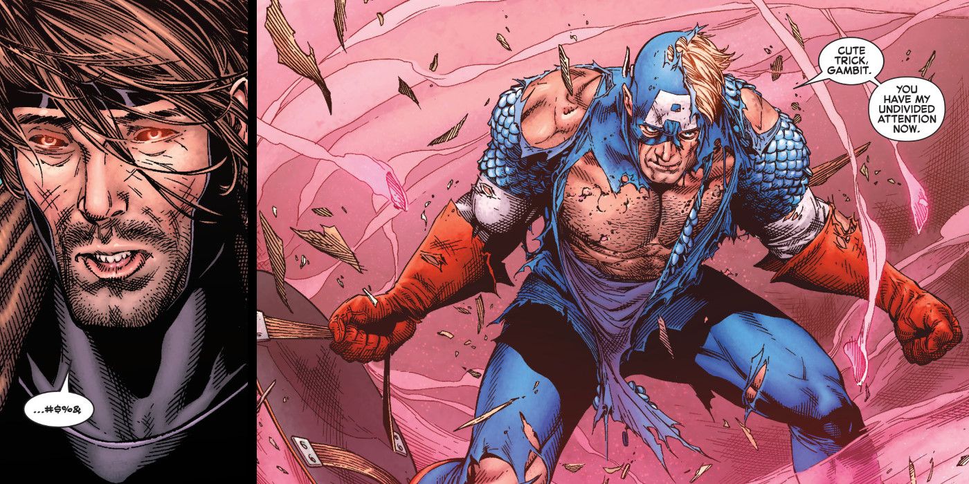 Gambit vs Captain America Comic Fight